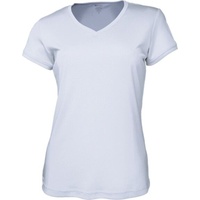 Bocini Plain Breezeway Ladies Brushed V-Neck T-Shirt White