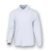 Bocini Kids Plain Colour Poly Face Cotton Backing L/S Polo