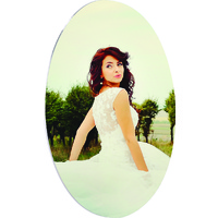 Chromaluxe Gloss White Circle Aluminium Photo Panel