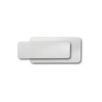 76mm X 25mm Chromaluxe Exterior White Name Badge