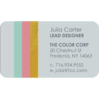 Unisub 4329 Gloss White Aluminium Business Card - Rectangle 2 Sided