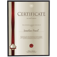 Unisub 4595 White Semi Gloss 8" x 10" Plaque with Black Ogee edges