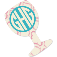 Unisub 4669 Semi-Gloss White Aluminium Magnet - Wine Glass w/1" Magnet