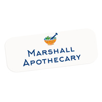 Unisub 5515 Matte White FRP Name Badge with Rounded Corners 1" x 3"