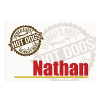 Unisub 5530 Gloss White FRP Name Badge w/ Rounded Corners 76mm x 51mm 