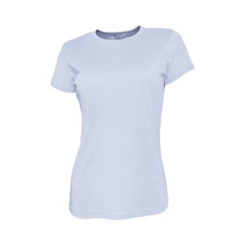 Bocini Plain Breezeway Ladies Brushed Crewneck Tee Shirt White