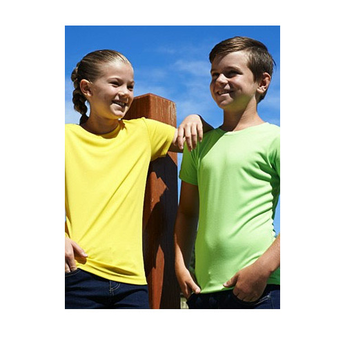 Bocini Kids Brushed Crewneck Tshirt with Sun Protection and Anti Bacterial Treatment 