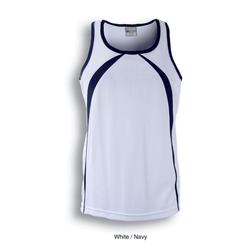 Bocini Ladies White/Navy Breezeway Singlet