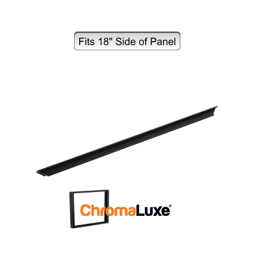 ChromaLuxe Aluminium Frame Section - 18.75" - Brushed Black (476.25mm)