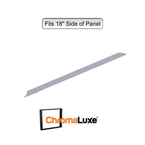 ChromaLuxe Aluminium Frame Section - 18.75" - Brushed Silver (476.25mm)