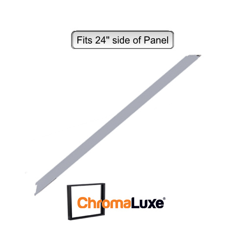ChromaLuxe Aluminium Frame Section - 24.75" - Brushed Silver (628.65mm)