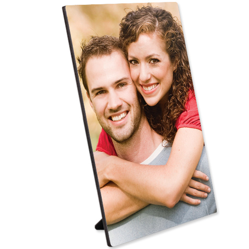 ChromaLuxe Flat Top Gloss White HB Photo Panel With Kickstand Easel