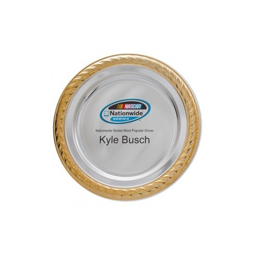 28.5cm Gold rimmed plate with sublimatable centre