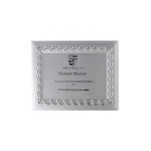 Silver Plaque Ruffle 24 x 18cm