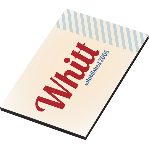 Unisub 4052 Square Hardboard Magnet White Gloss 2" x 3" Box of 50 