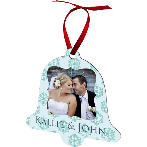 Aluminium 2 Sided Gloss White Bell Ornament