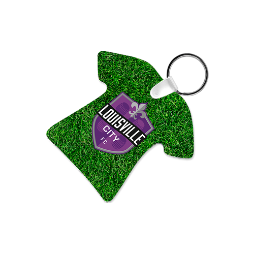 Unisub 4408 Gloss White Aluminium T-Shirt Keychain Double Sided 2.5" x 2.77"