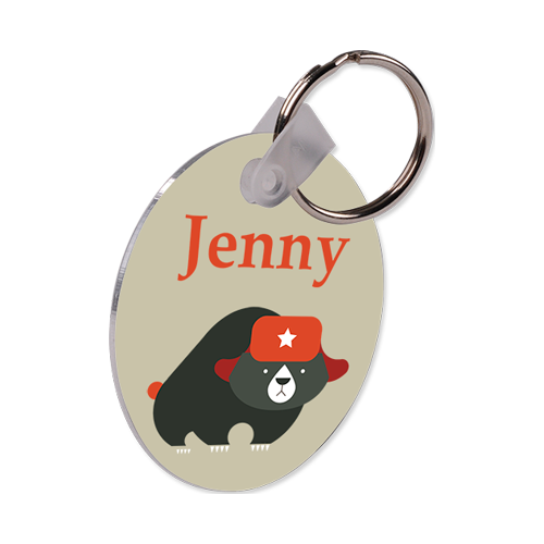 Unisub 4411 Gloss White Aluminium Round Keychain Double Sided 2"