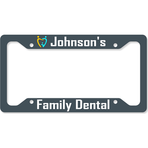 Unisub 4566 Gloss White Aluminium Licence Plate Frame - 6.5" x 12.25"
