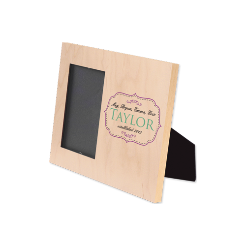 Unisub 4591 Natural Wood Offset Picture Frame for 4" x 6" Photo