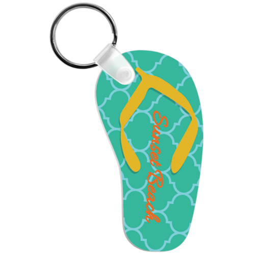 Unisub 4728 Semi-Gloss White Aluminium Key Chain - Thong 2 Sided 38mm x 70mm Box of 50