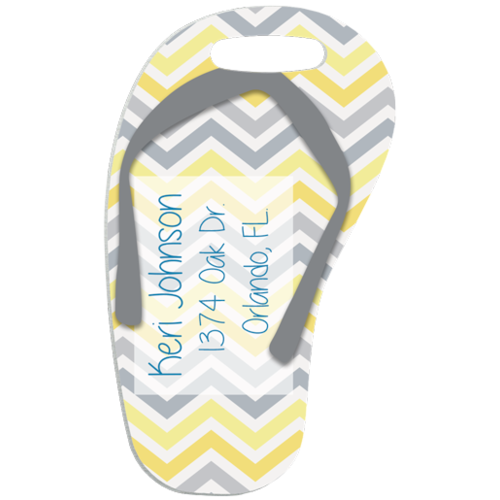 Unisub 4729 Bag Tag - Thong 2 Sided Semi Gloss White Aluminium 70mm x 102mm