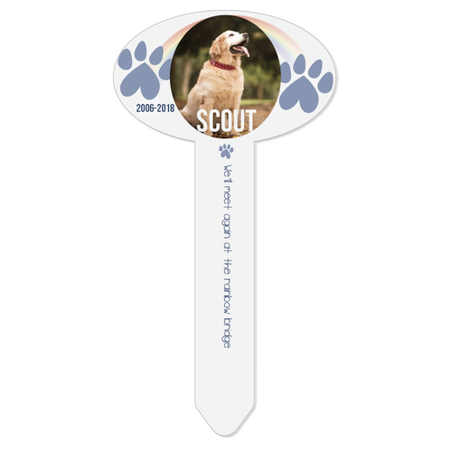 Unisub 4768 Gloss White Aluminium Oval Garden Stake 89mm x 175mm