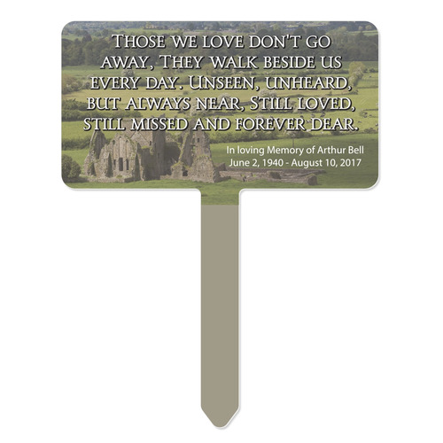 Unisub 4774 Gloss White Aluminium Rectangle 1 Leg Yard Sign 197mm x 254mm Box of 10