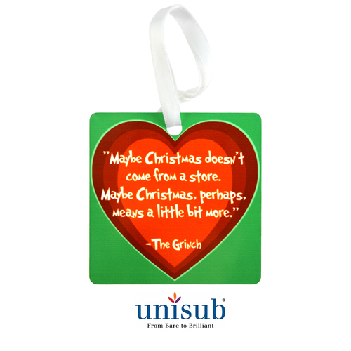 Unisub 4859 Semi-Gloss White Aluminium Square Ornament 70mm x 70mm Box of 50