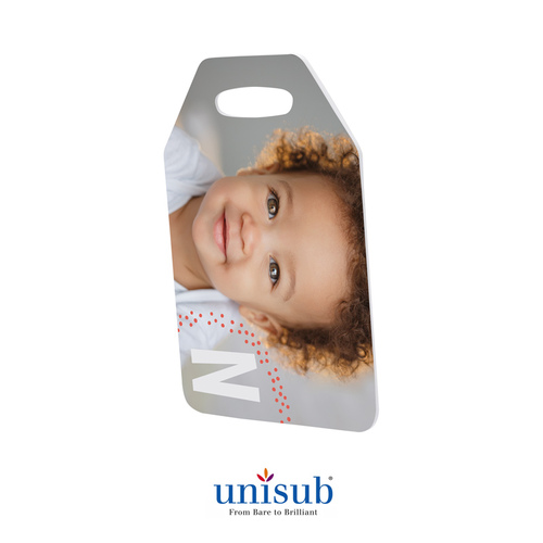 Unisub4866 Sublimation Blank FRP Travel Bag Tag - 2 Sided 100mm x 63mm Box of 50