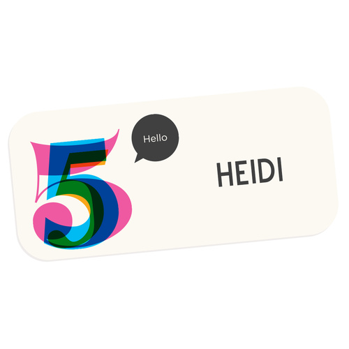 Unisub 5516 Matte White FRP Name Badge with Rounded Corners 1.25" x 3"
