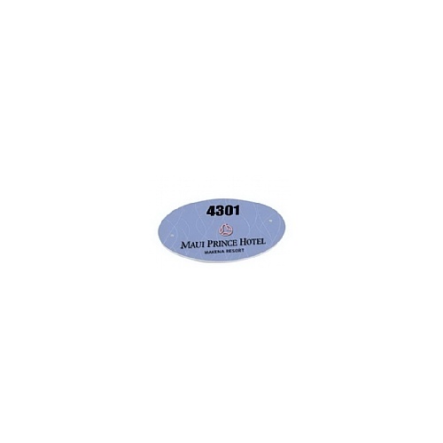 Unisub 5546 Gloss White FRP 127mm x 88mm x 2mm Oval Door Sign