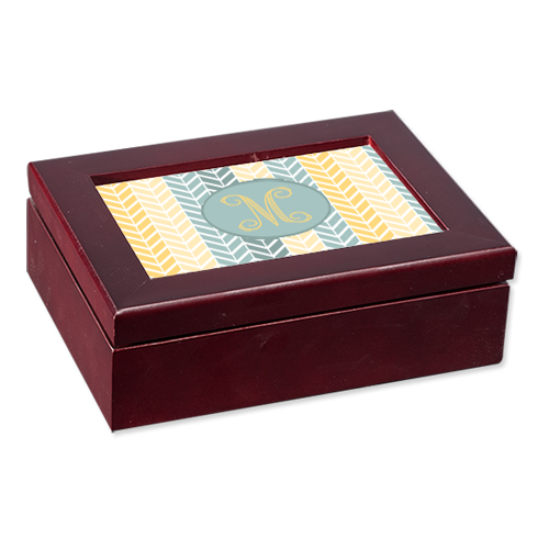 Mahogany Keepsake Box w/Aluminium Insert 5711 (5"x7")