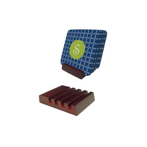Unisub 5701 Slotted Mahogany Coaster Holder 