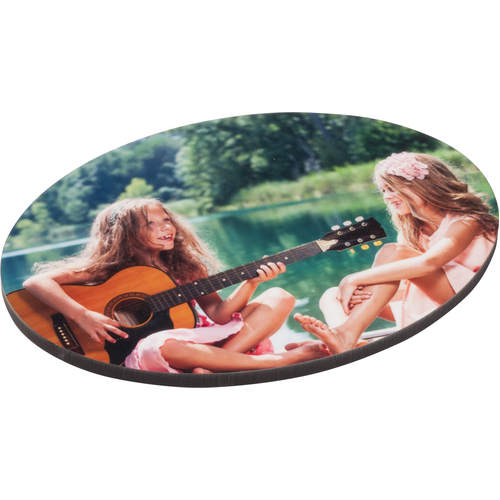 Unisub 5726 Gloss White Hardboard Oval Tile for Mahogany Cross Plaque 107mm x 152mm Box of 20