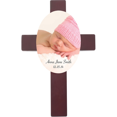 Unisub 5783 Mahogany Cross Plaque w/Hardboard Insert (4.219"x5.969") Box of 10