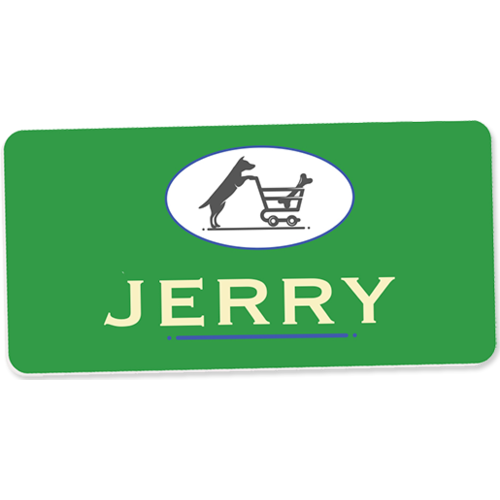 Unisub 5786 FRP Gloss White Name Badge w/Round Corners 38mm x 76mm