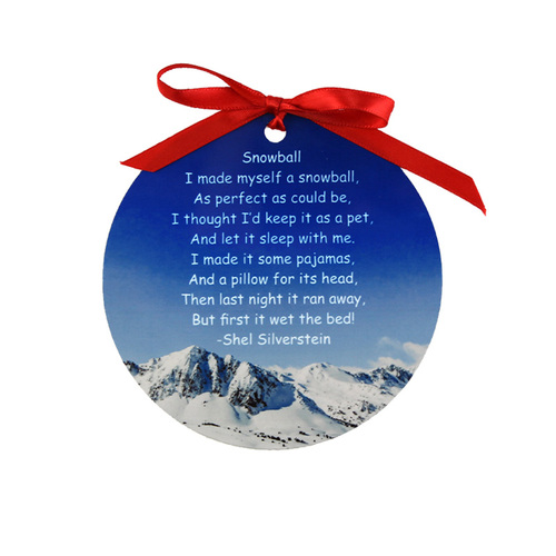 Unisub Gloss White Aluminium Ornament - (Double Sided)